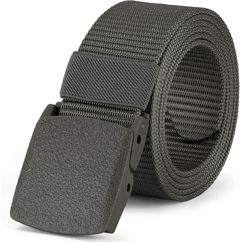 IronSeals Military Tactical Web Belt, Webbing Nylon Outdoor Web Belt with Plastic Buckle