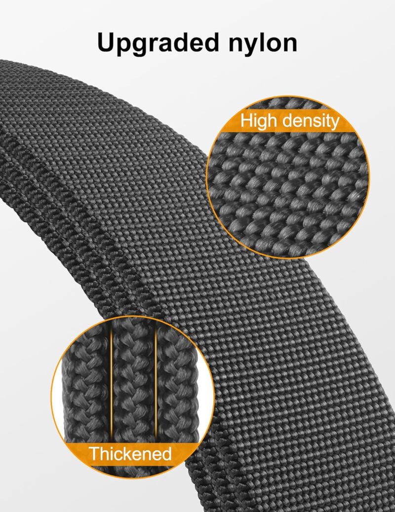JUKMO Stretch Tactical Belt for Men,2 Pack Military Work Rigger Hiking 1.5″ Elastic Nylon Web Ratchet Quick Release Belt