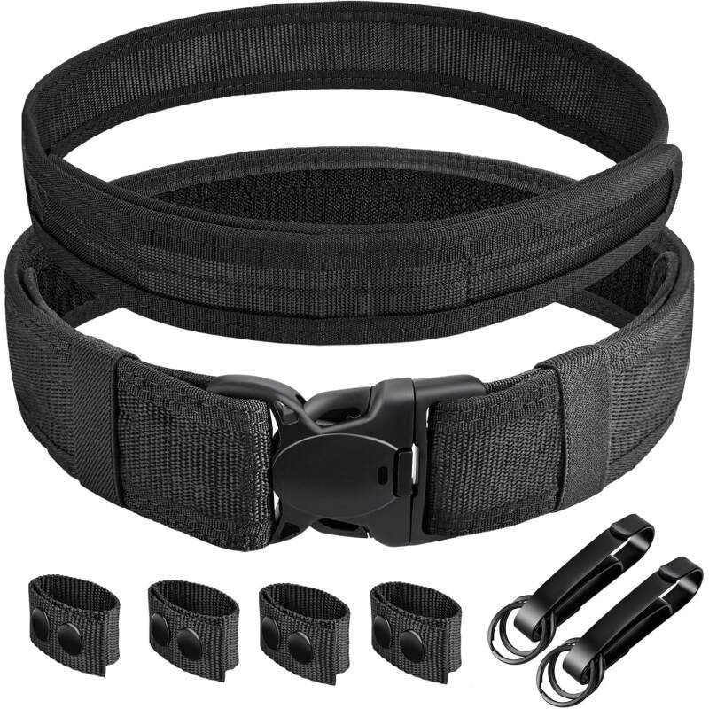 MOZETO Duty Belt, 2″ Police Security Nylon Duty Belts Law Enforcement Officer with 2 Key Holder and 4 Belt Keepers