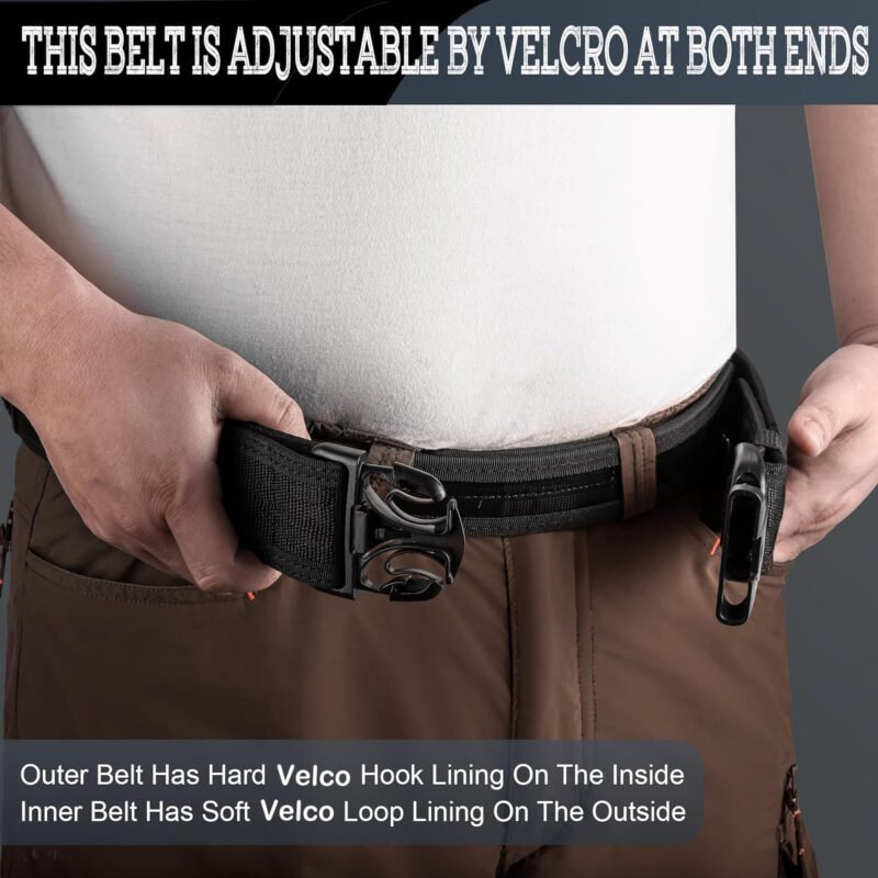 MOZETO Duty Belt, 2″ Police Security Nylon Duty Belts Law Enforcement Officer with 2 Key Holder and 4 Belt Keepers