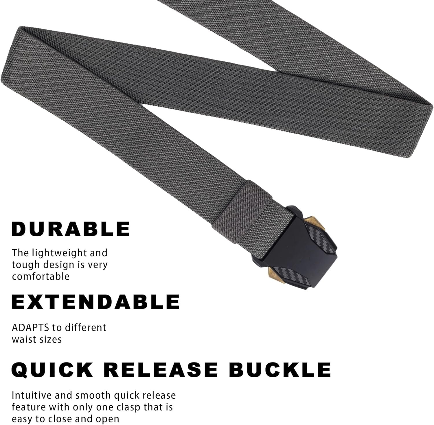 Tactical Belt Men Gun-Belt – Military Hiking Rigger Web Work Belt