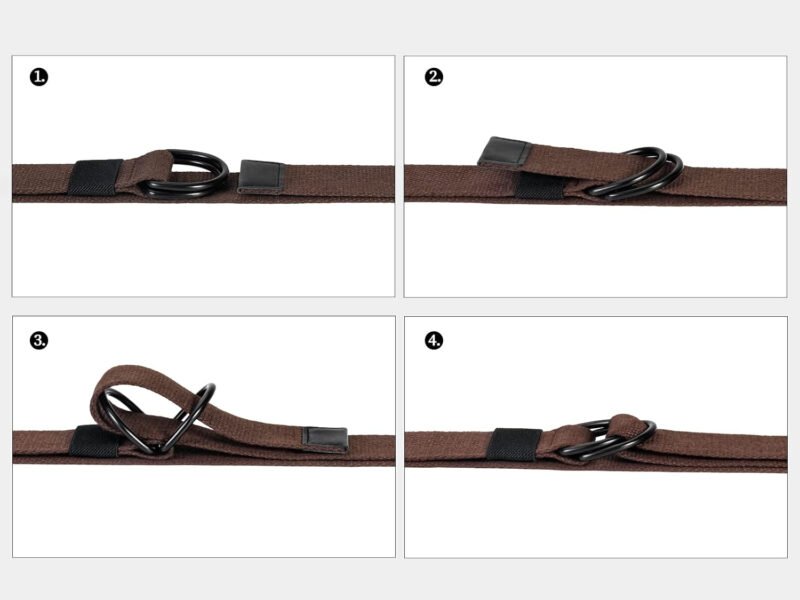 maikun Mens & Womens Canvas Belt with Black D-ring Buckle 1 1/2″ Wide Solid Color Fabric Belt for Men