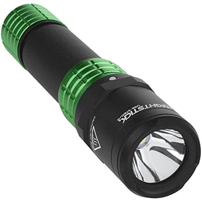 Nightstick USB-578XL-G Metal Dual-Light™ Rechargeable Flashlight w/Holster – Green