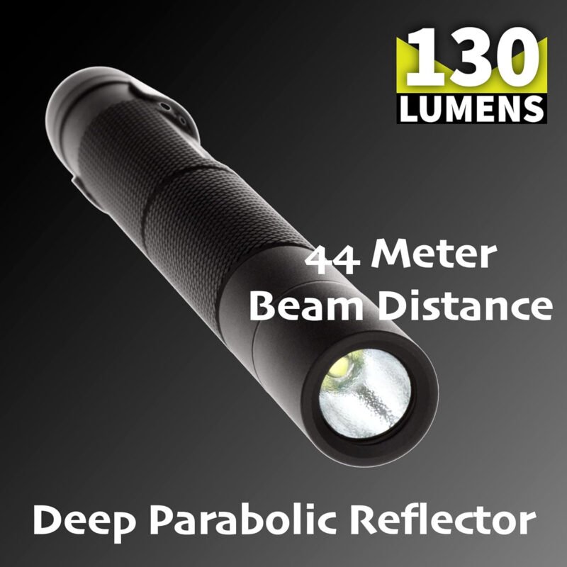 Nightstick MT-100 Mini-TAC Metal LED Flashlight-2 AAA, 5.4-Inch, Black