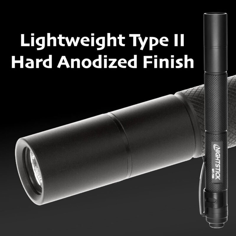 Nightstick MT-100 Mini-TAC Metal LED Flashlight-2 AAA, 5.4-Inch, Black