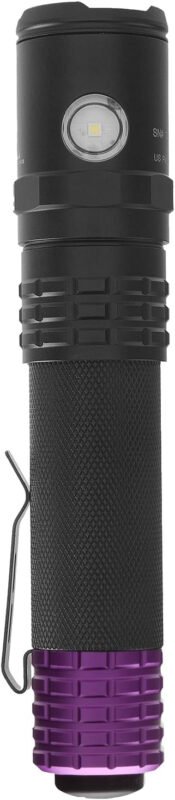Nightstick Metal USB Dual-Light Tactical Flashlight – UV Spot – White Flood – Li-Ion – Black