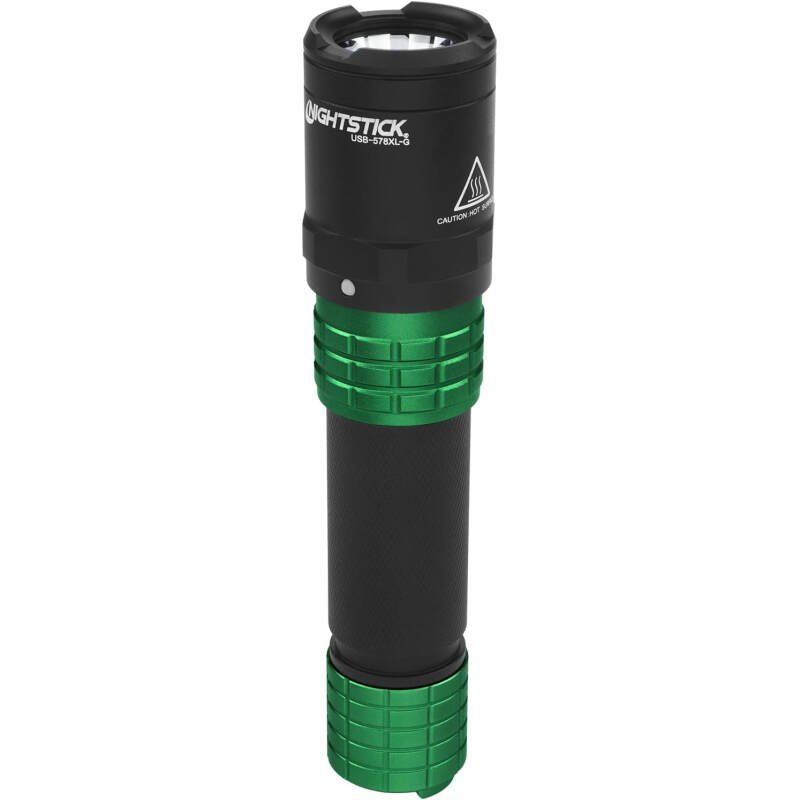 Nightstick USB-578XL-G Metal Dual-Light™ Rechargeable Flashlight w/Holster – Green