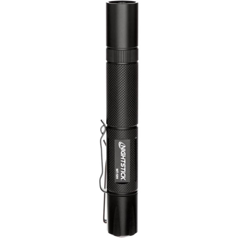 Nightstick Momentary or constant-on MT-120 Mini-TAC Metal LED Flashlight-2 AA, 5.6-Inch, Black