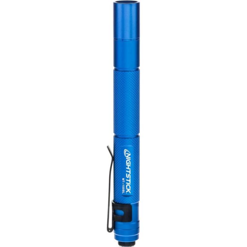 Nightstick MT-100BL Mini-TAC Metal LED Flashlight – 2 AAA, 5.4 in (137 mm), Blue
