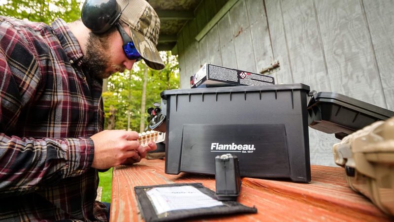 Flambeau Outdoors 6415SB Compact Ammo Can, Portable Ammo Storage
