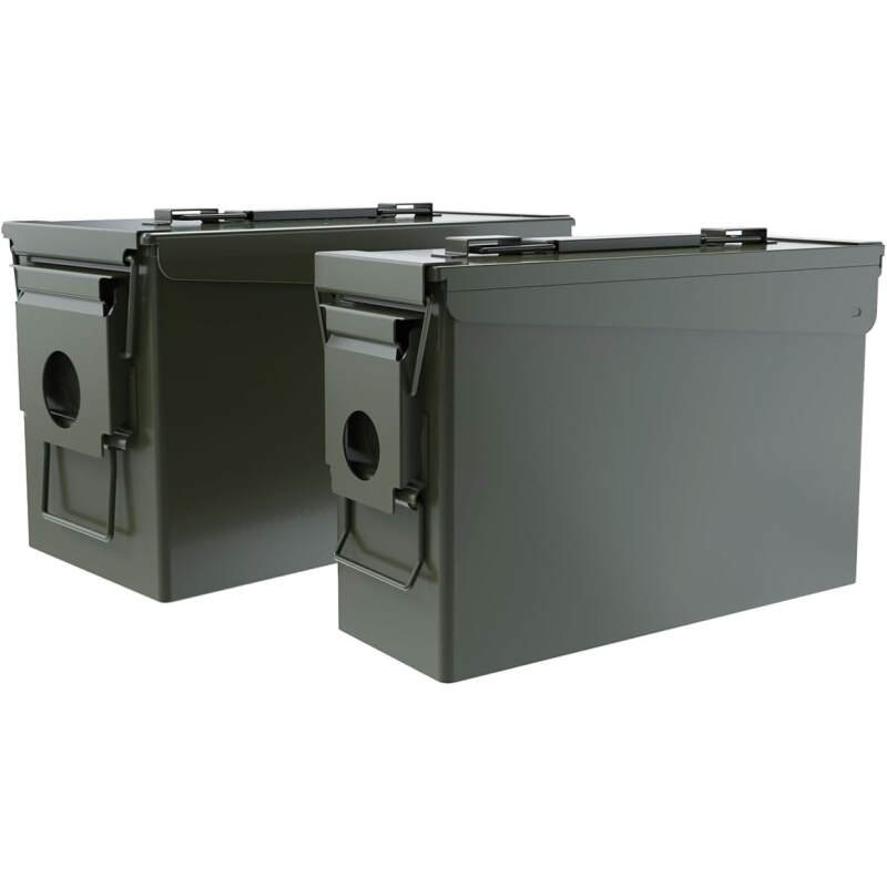 HARDROCK 30 50 Cal Ammo Can Metal 9mm Ammo Box Storage Crate case for Shotgun Bullet Rifle Nerf Ammunition Waterproof case-Gard Organizer