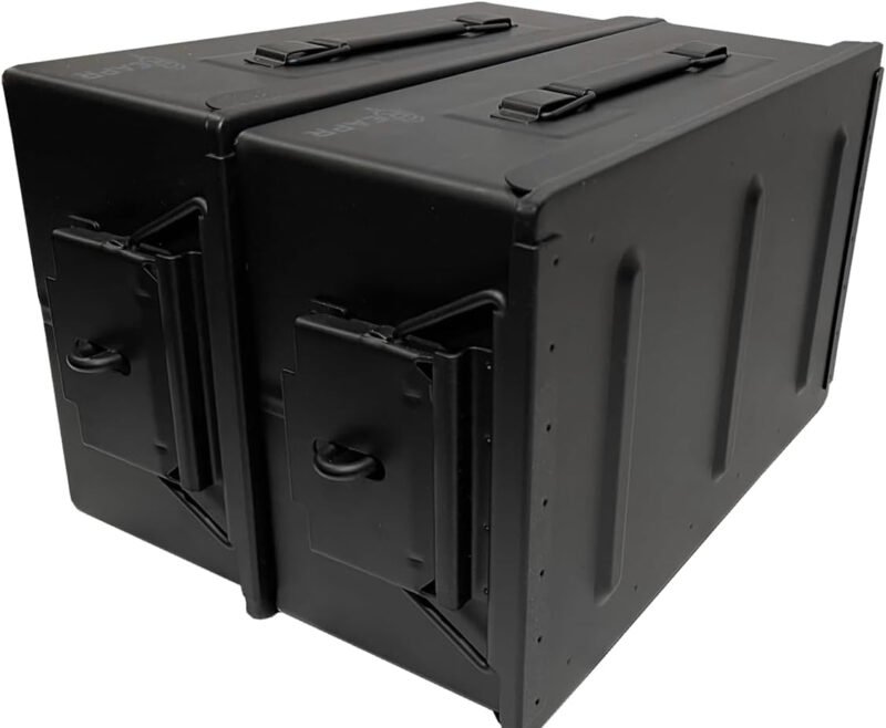 Reapr Heavy Duty Steel Ammo Can, Lockable & Water Resistant Box for any Caliber Ammunition, Airtight Military Storage 30/50 Cal, Durable Utility Box for Pistol, Shotgun, Rifle, Gifts For Him