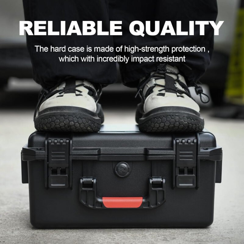 Ammo Box Storage Case for Bullets – 9mm Ammo Case | TSA Approved | Fits 9mm, .40 S&W, .45 ACP, 10mm, 5.7 FN, .38 SPL, .357 MAG – with Silica Gel Canister Ammunition Bullets Waterproof Box(Case Only)