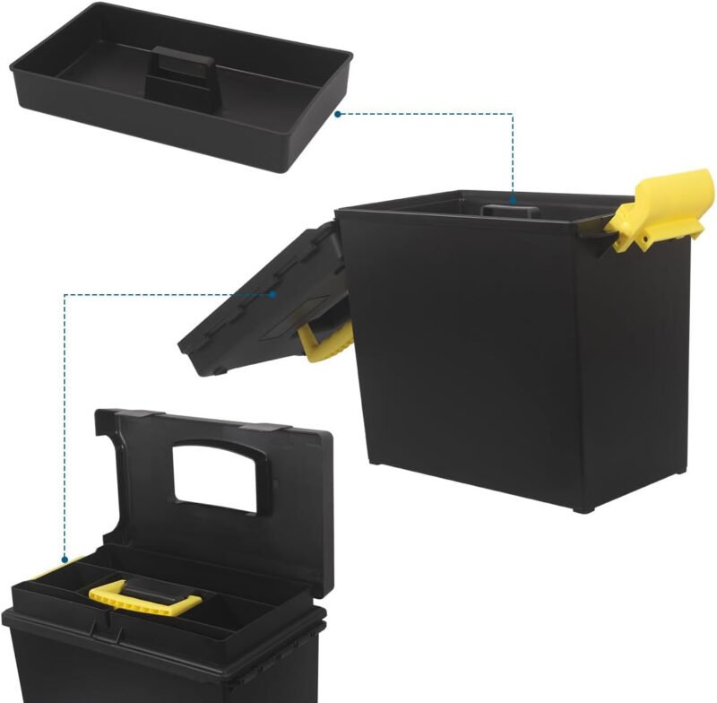 Field Ammo Box | Heavy Duty Storage Case | Waterproof Box for Hunting and Shooting | Ammunition Lockable Storage Box | Shotgun Ammo Can Tool Box | Pistol Ammo Storage Box | Rifle Ammo Box