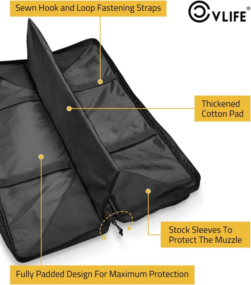 CVLIFE 36″ 42″ Soft Rifle Case Tactical Double Long Gun Bag,with Lockable Zipper and Backpack Strap,Rifle Backpack Rifle Bag Gun Case for Outdoor Hunting Shooting Range