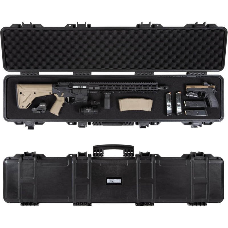 All Weather Hard Case – TSA Approved Rifle Case with Customizable Foam, Ergonomic Handles – Waterproof Travel Case for Rifles, Guns, Shotguns, Ammo, Scopes & Gear