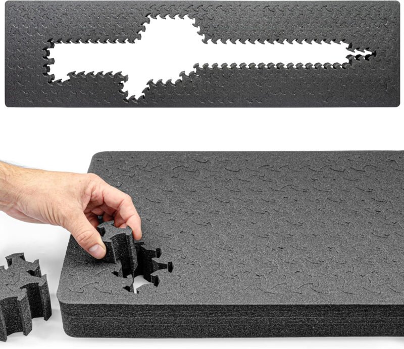 Eylar 53” Hard Rifle Case Equipped With Ragar Reconfigurable & Reusable XP Crosslinked Foam Insert, Waterproof, Shockproof Meets TSA Requirements