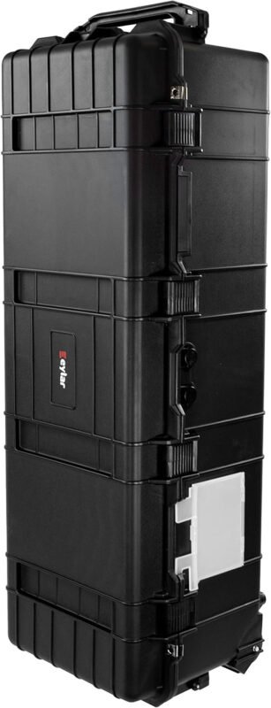 Eylar XL 44 Inch Deep Heavy Transport Roller Rifle Hard Case with Foam, Waterproof & Crushproof, Three Rifle Capacity, Auto-Pressure Valve with Lockable Fittings TSA Standards