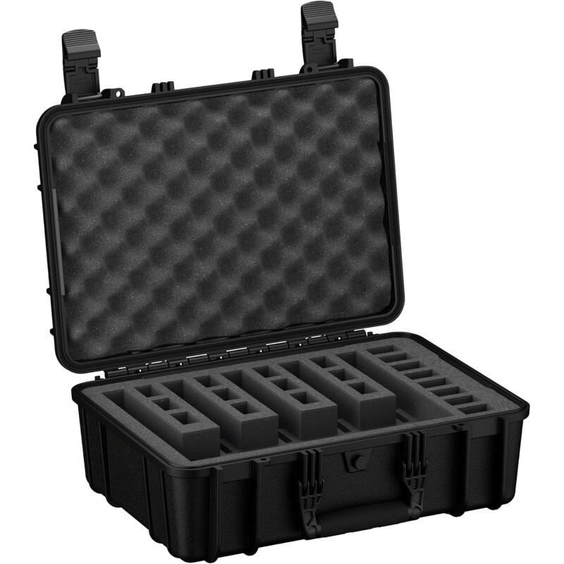 Condition 1 18” 5 Pistol Case, Model 801, Heavy Duty Waterproof Hard Gun Case with 5 Slot 20 Mag Pre-Cut Foam, TSA Friendly, Made in USA, 18.36″x13.70″x7.03″