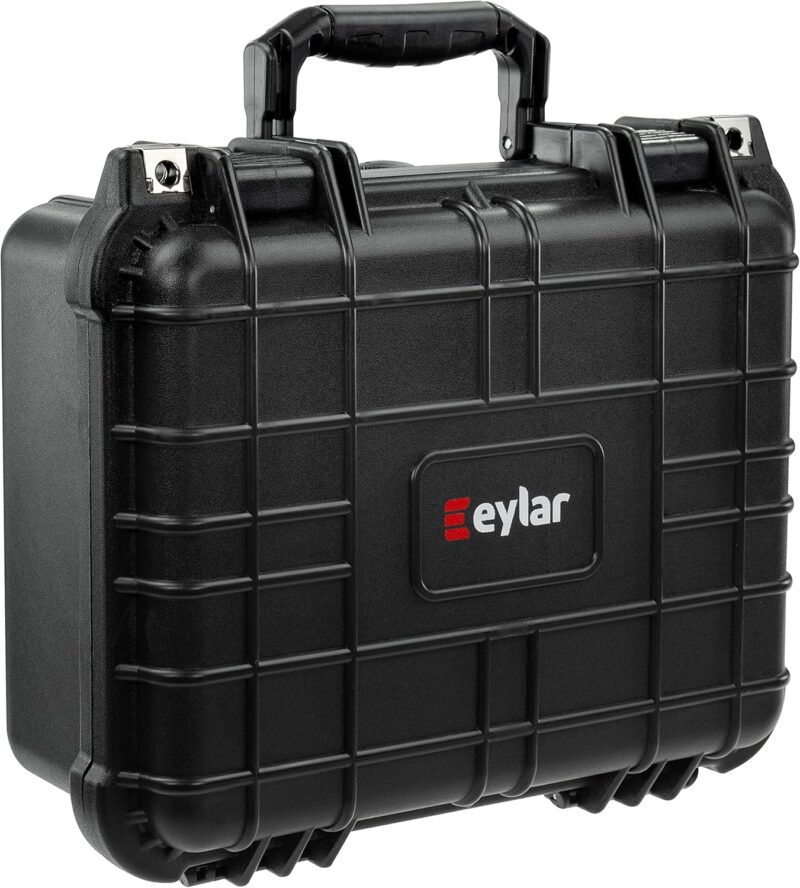 Eylar Hard Gun Case Water & Shock Proof with Foam TSA Approved 13.37 Inch 11.62 Inch 6 Inch Black