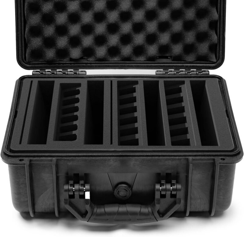 Versatile Pre-Cut Foam Tactical Pistol Case, Water& Shock Proof, TSA Approved, 16.1″ x 13.5″ x 8.0″