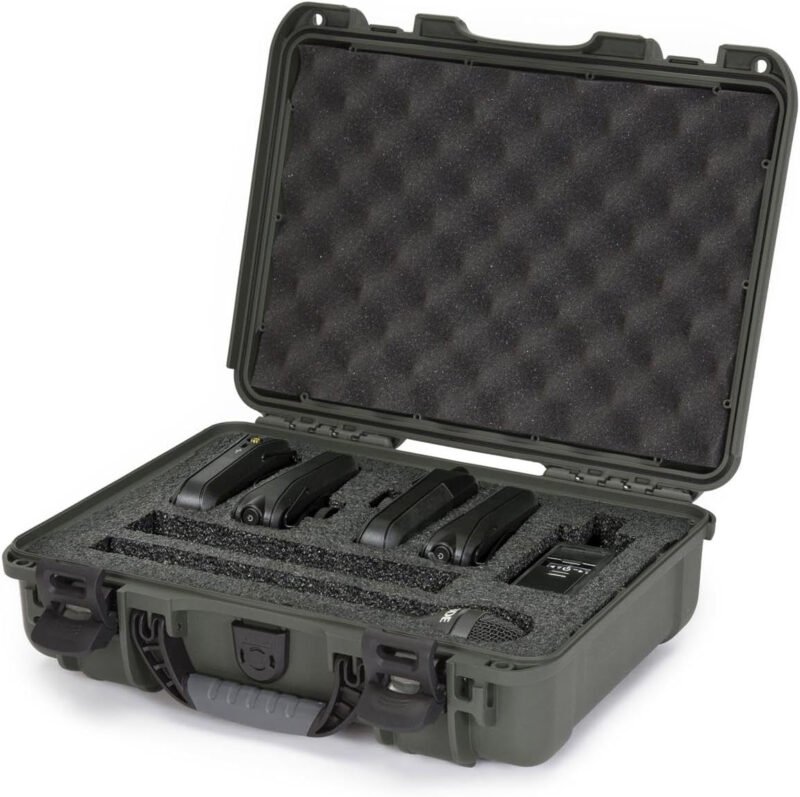 NANUK 910 Hard Case with Foam Single Sporting Gear, IP67 Waterproof Hard Storage, Made in North America Short Case with foam– (14.3’’ x 11.1’’ x 4.7’’)