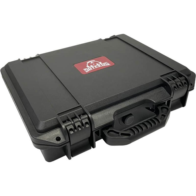 Sutekus Hard Pistol Case Handgun Case Waterproof Pistol Carrying Cases With Foam Gun Accessories