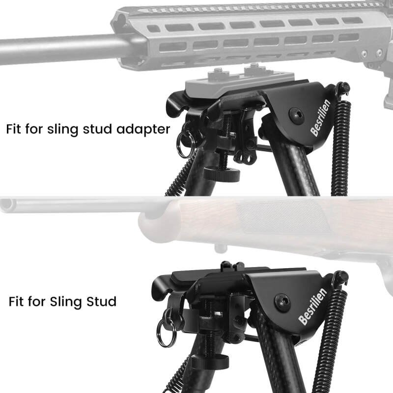 Besrilien Rifle Bipod Sling Swivel Stud Mount 6-9 Inches Bipods for Rifles Heavy Duty