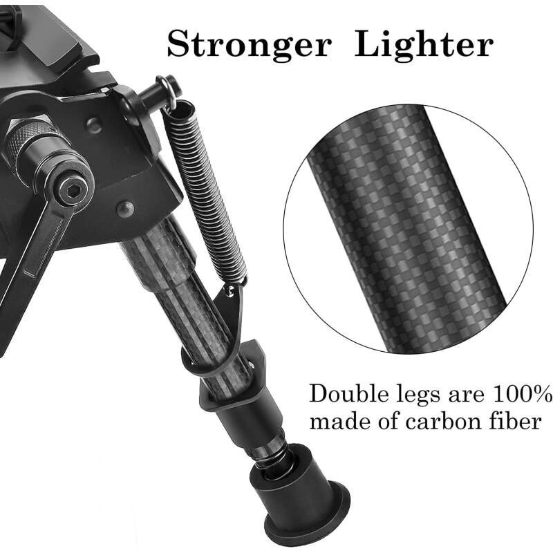 CVLIFE Rifle Bipod with Pivot Tilt, Swivel Stud, and Detachable S Lock Lever for Stability and Target Shooting