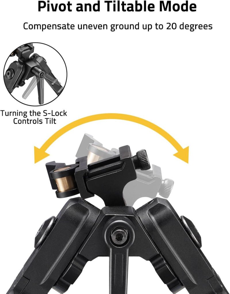 CVLIFE 7.5-9 Inch Bipod Picatinny Rifle Bipod with Quick Release Mount Bipod for Rifles for Shooting Outdoors