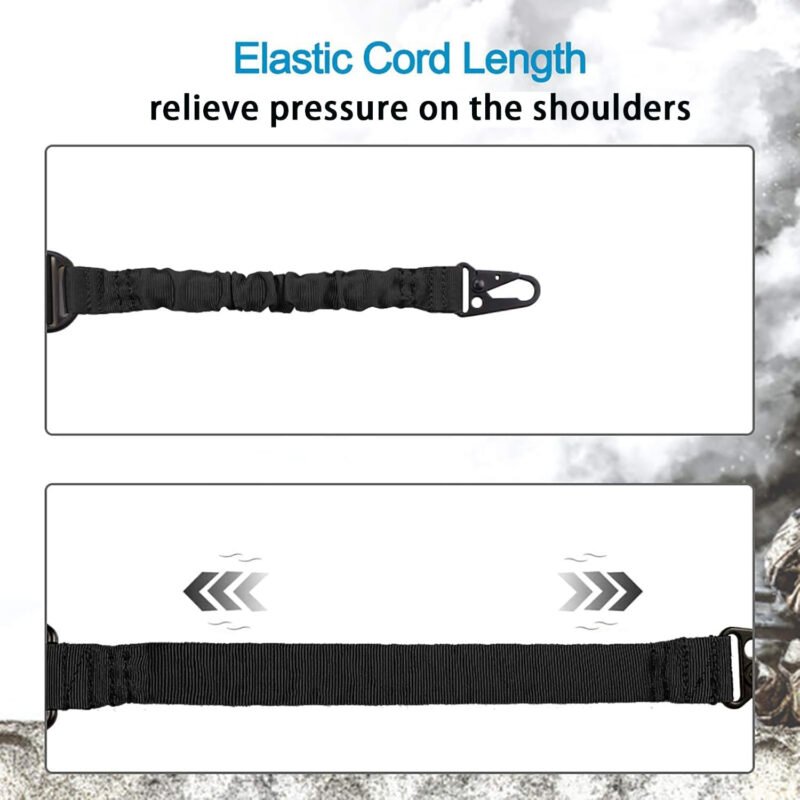 Bengor Two Point Traditional Sling with Attachments Mounts, Adjustable Extra Long Rifle Sling for Rifle with 2 Pack 1.25″ QD Swivel Mounts for M-Rail