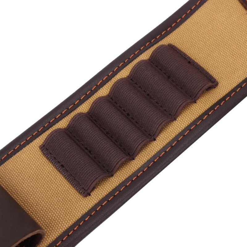 TOURBON Hunting Rifle Bandolier Sling with Swivels, Gun Strap with Cartridge Ammo Holder for 308 223 243 30-30 30.06 45-70 270 357 6.5 Creedmoor