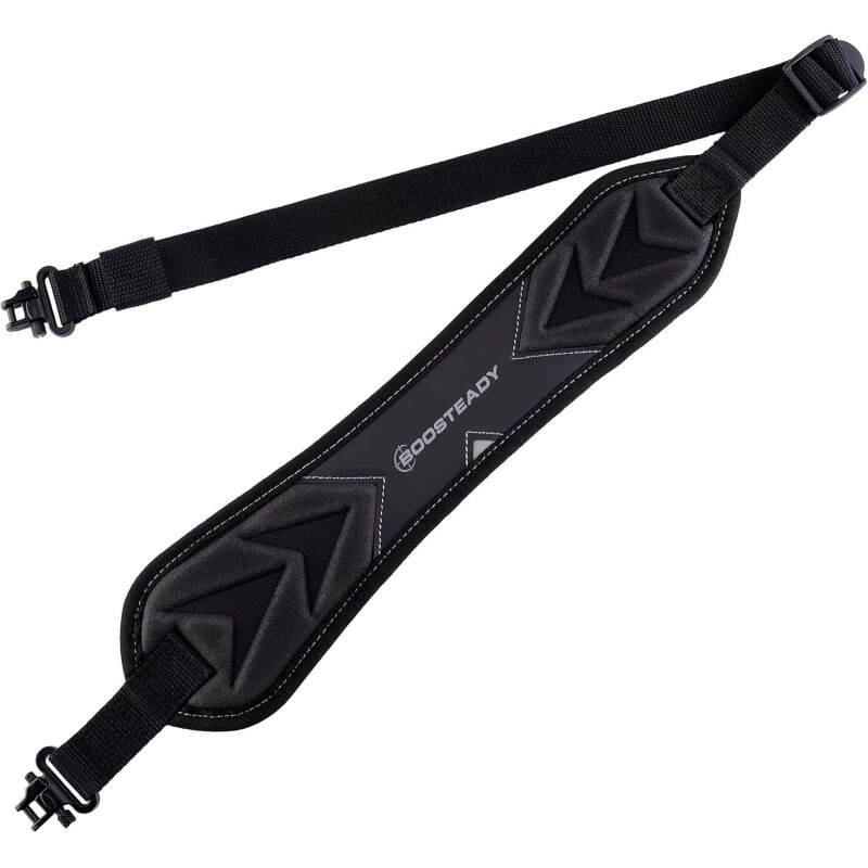 BOOSTEADY Two Point Gun Sling with Shoulder Pad, Gun Strap with Swivel, Non-Slip Backing, 1 Inch Nylon Webbing