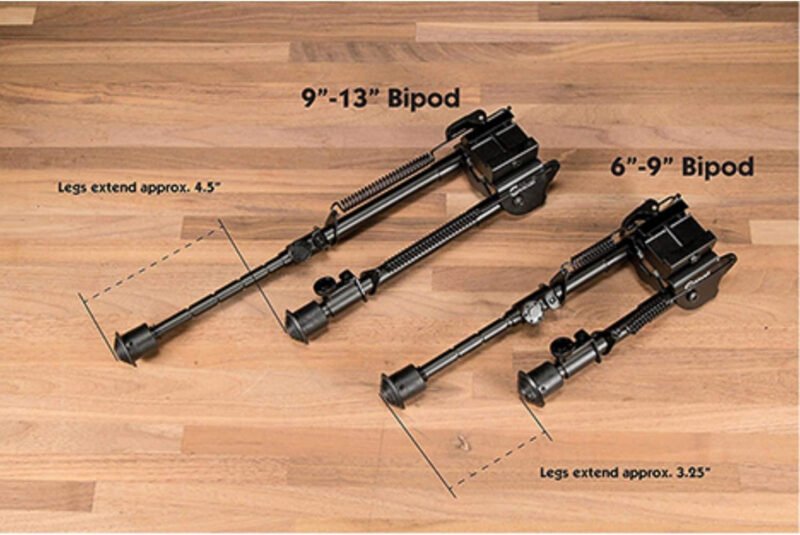 Caldwell XLA Fixed Pic Rail Bipod with Collapsible Design, Non-Slip Feet and Notched Legs for Outdoor, Range, Shooting and Hunting