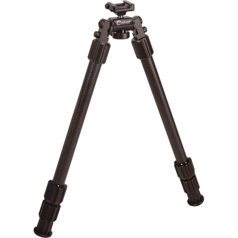 Caldwell Accumax Premium Carbon Fiber Pic Rail Bipod with Twist Lock Quick-Deployment Legs for Mounting on Long Gun Rifle for Tactical Shooting Range and Sport
