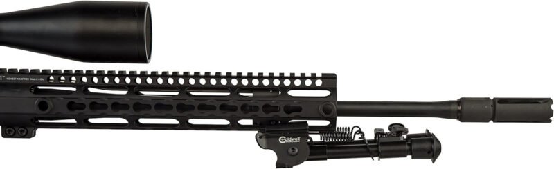 Caldwell M-Lok KeyMod Bipod with Low Profile and Twist Lock for Polymer Handguards on Long Gun Rifle for Tactical Shooting Range and Sport