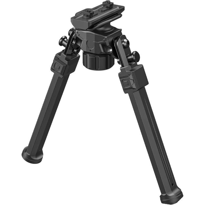 CVLIFE Adjustable Rifle Bipod with Adapter Compatible with M-Rail and Sling Stud for Hunting