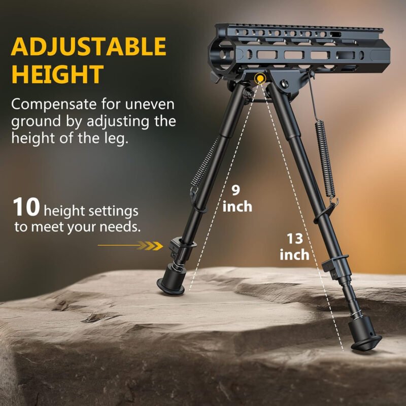 CVLIFE Rifle Bipod, 9-13 Inches, for Hunting & Shooting