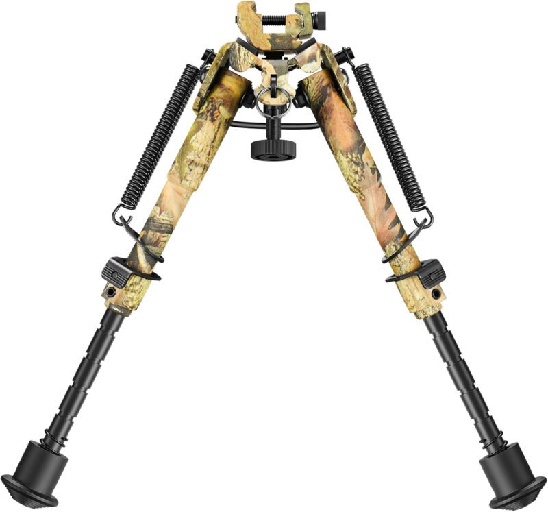 CVLIFE 6-9 Inches Picatinny Bipod Adjustable Spring Return with Picatinny Adapter
