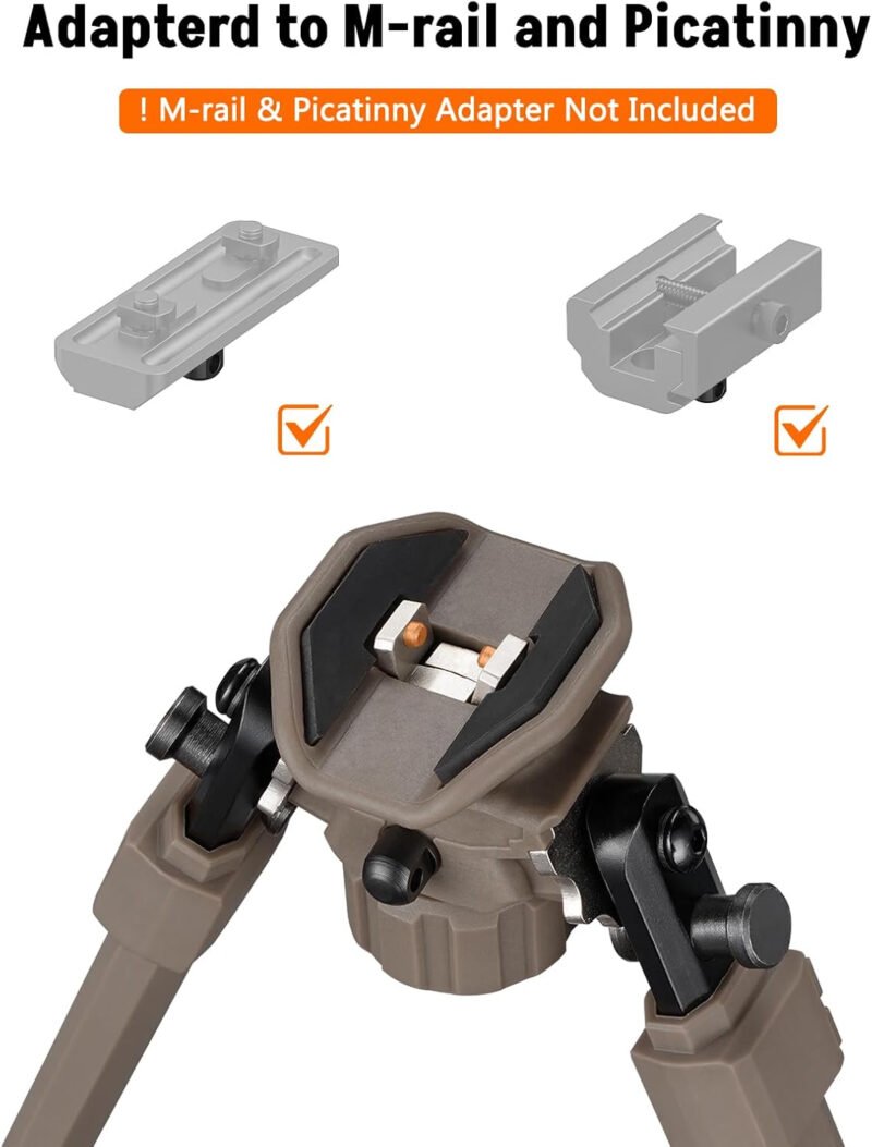 MidTen Sling Swivel Stud Bipod for Rifle Bipod for Sling Stud Mounting System Bipod for Hunting and Shooting