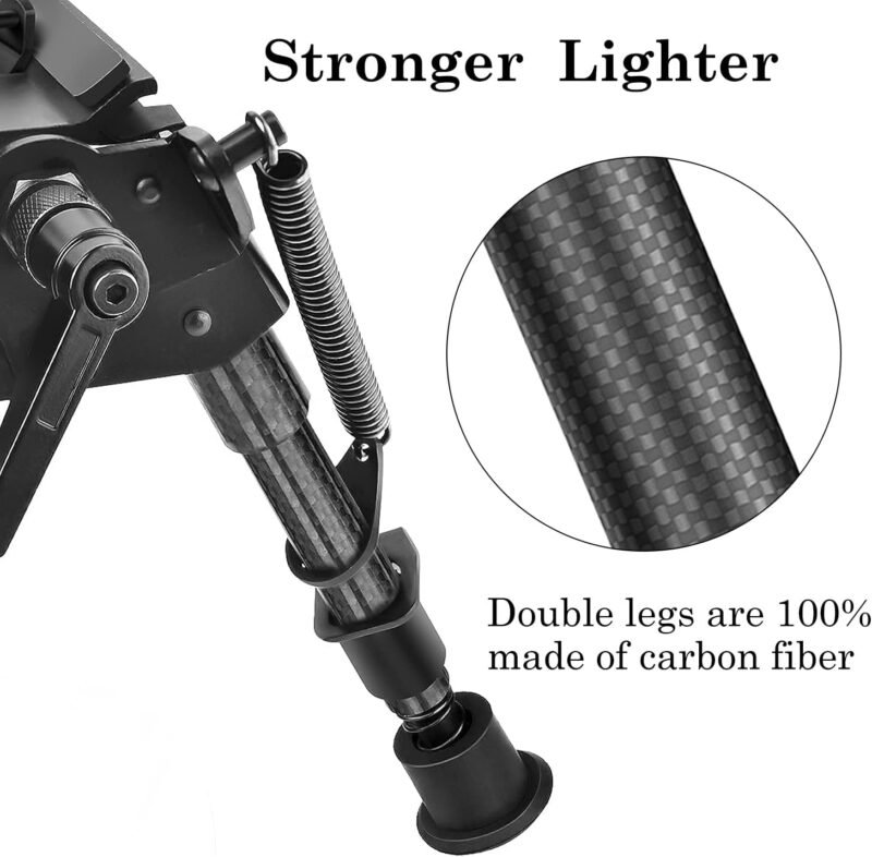 CVLIFE Rifle Bipod with Pivot Tilt, Swivel Stud, and Detachable S Lock Lever for Stability and Target Shooting