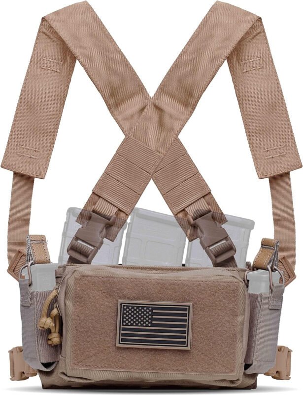 Tacticon Chest Rig Elite | Tactical Vest or X-Harness Mounted Chest Rig | Combat Veteran Owned Company