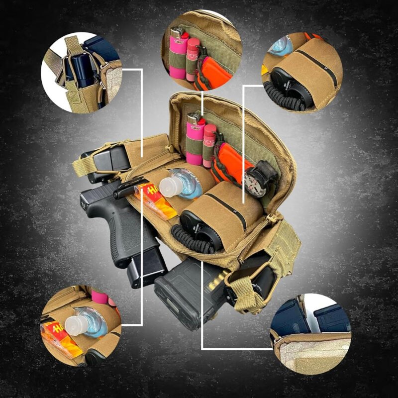Black Tide Concepts Tactical Chest Rig| Navy Seal Designed, Tested & Guaranteed|Durable Chest Rig w/MOLLE Pouch