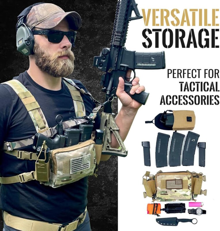 Black Tide Concepts Tactical Chest Rig| Navy Seal Designed, Tested & Guaranteed|Durable Chest Rig w/MOLLE Pouch