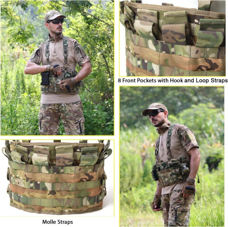 MT Military Chest Rig MOLLE II (TAP) Vest with Straps Multicam/OCP