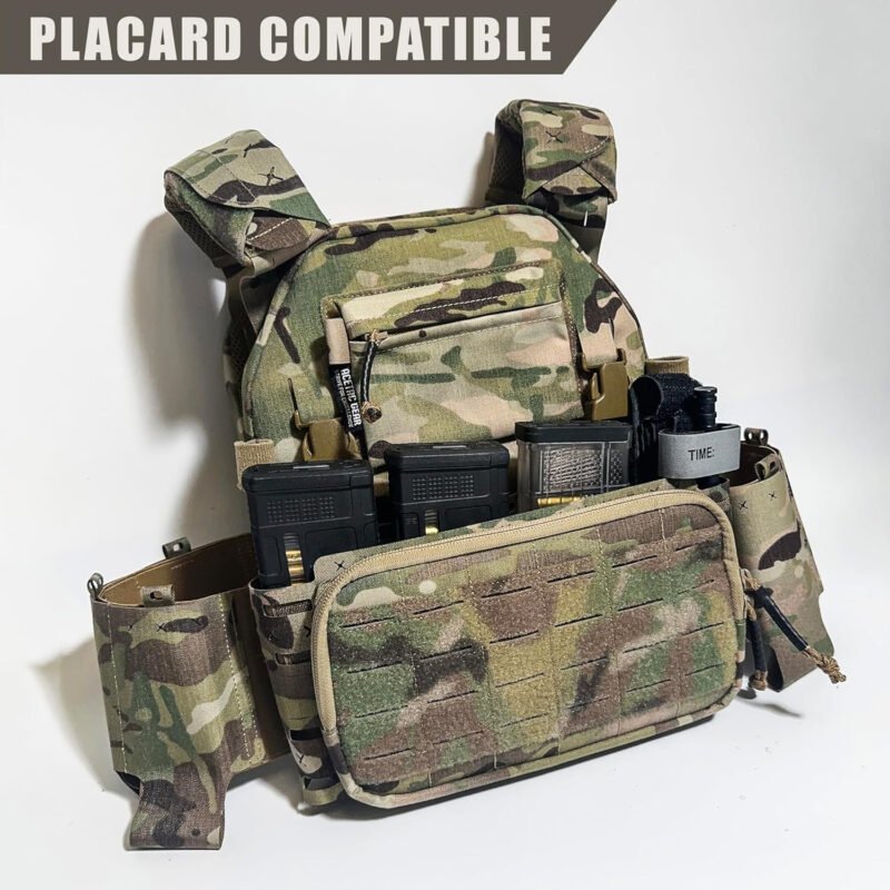 LPPC V.2 Tactical Vest, Low-Profile Vest, Modular, Placard Compatible, Made from 1000D Nylon Laminates MultiCam