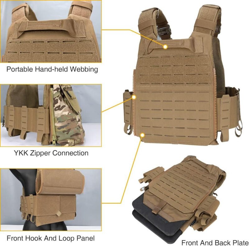 IDOGEAR Tactical  Molle Modular Camouflage Paintball CS Outdoor Adjustable Lightweight Combat Training Vest