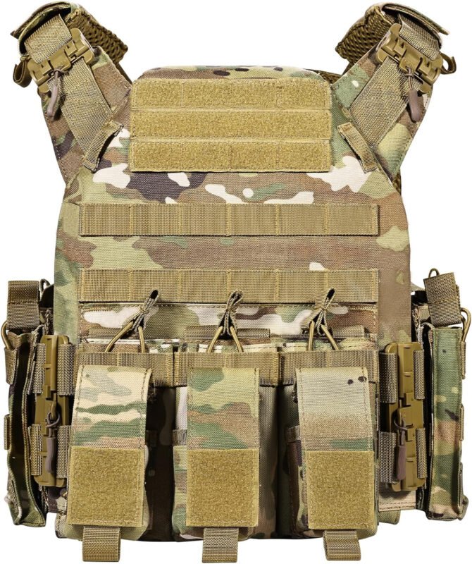 GFIRE Tactical Vest –  Lightweight Modular 3D Breathable Quick Release Vest, Adjustable Tactical Gear for Training