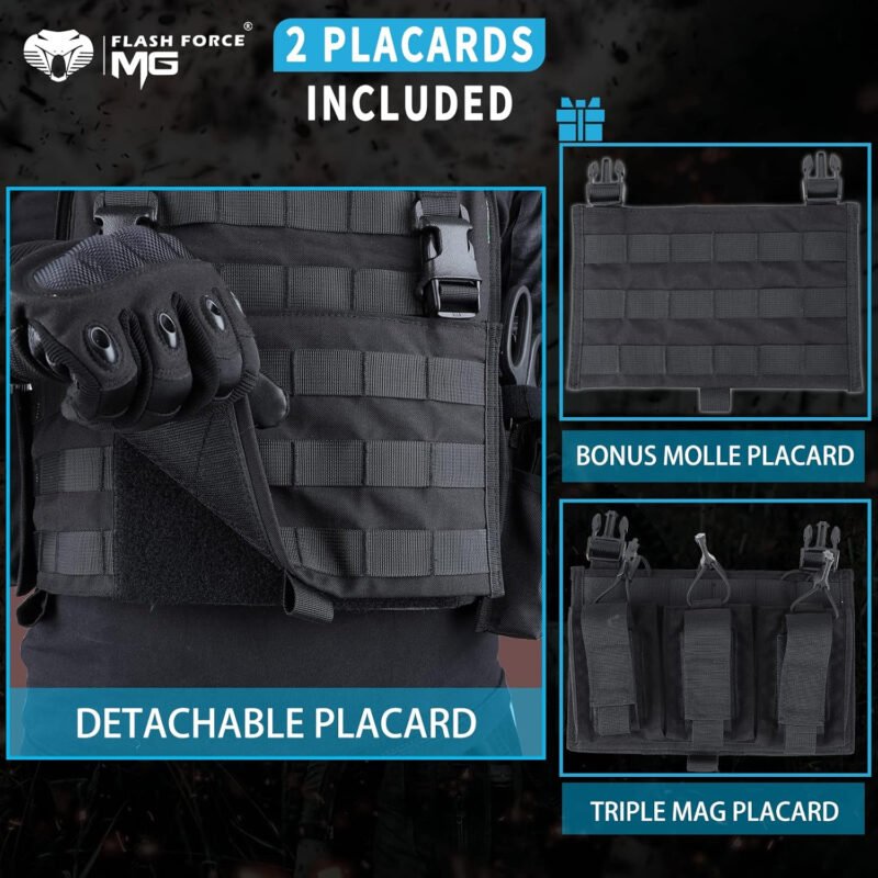 MGFLASHFORCE Tactical Vest Molle  Vest for Men
