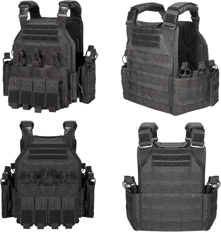 vAv YAKEDA Tactical Vest for Men Quick Release Outdoor  Vest Adjustable for Adults